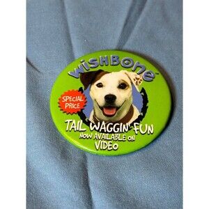 Vintage Disney Wishbone Video Release Promotional Button